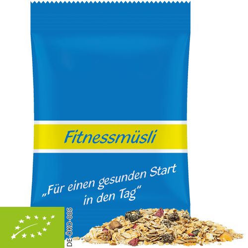 Organic muesli strawberry (vegan), ca. 50g, maxi bag
