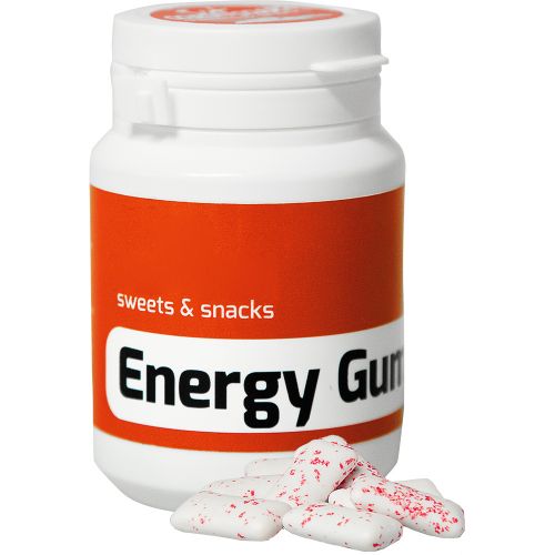 Energy chewing gum, ca. 63g, chewing gum jar with label