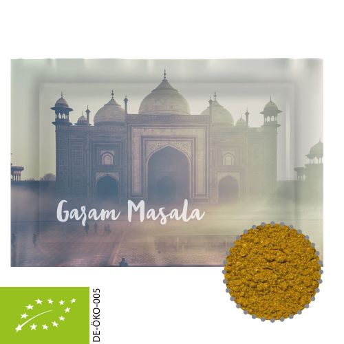Organic garam masala india spice, ca. 4g, portion bag