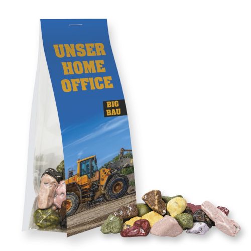 Cocoa stones, ca. 40g, express pouch with promotional flyer