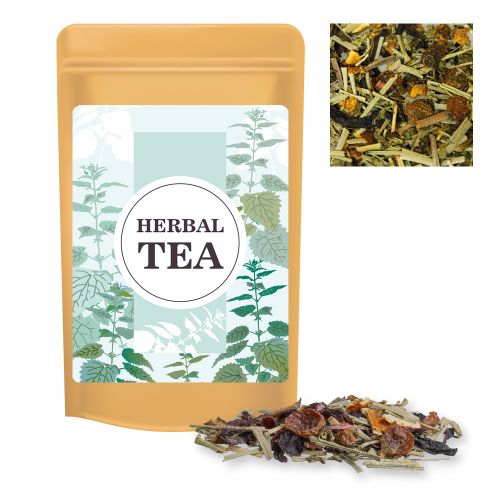 Ice tea polaris, ca. 14g, mini stand up pouch with label