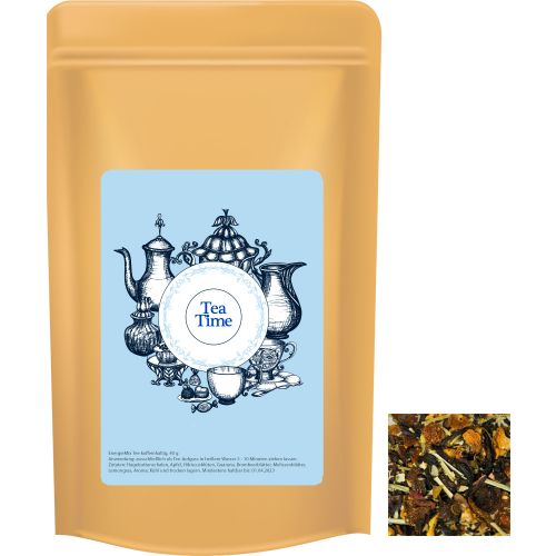 Herbal tea energy mix caffeine, ca. 40g, midi stand up pouch with label