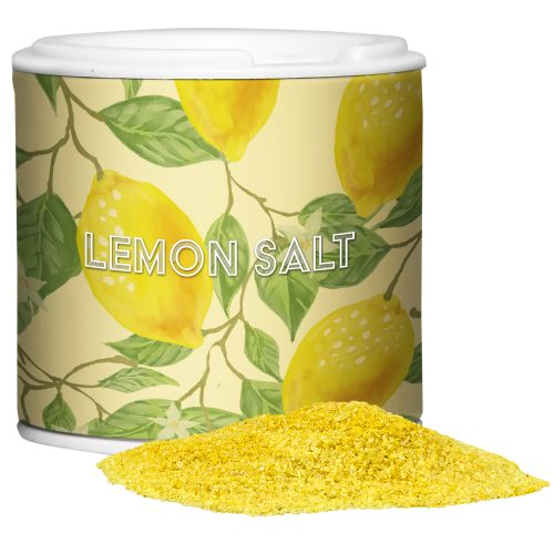 Lemon salt, ca. 50g, cardboard spice shaker with label