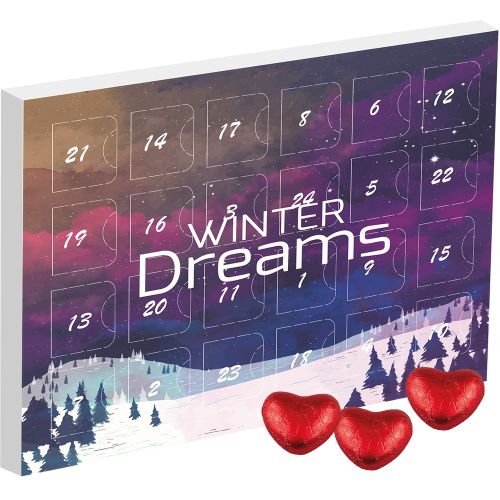chocolate hearts, ca. 120g, advent calendar midi