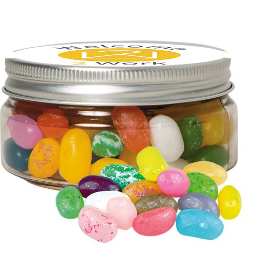 Jelly Beans sweet mix, ca. 80g, mini sweet jar with label