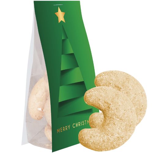 vanilla crescents, ca. 40g, express pouch with promotional flyer