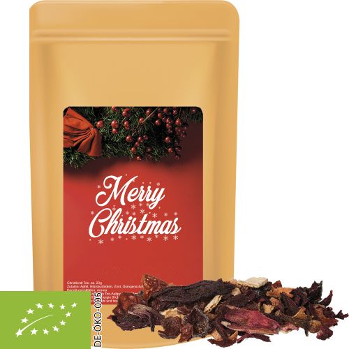 Organic Christmas fruit tea, ca. 55g, midi stand up pouch with label