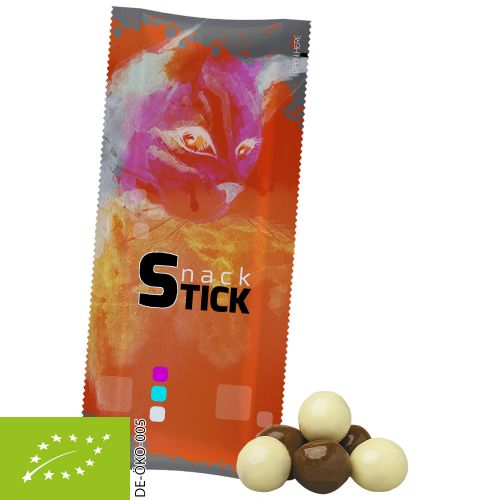 Organic choco crispy balls, ca. 20g, snack stick