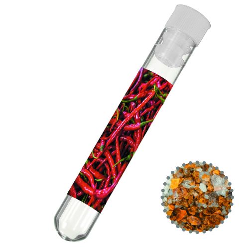 Chili salt, ca. 8g, test tube with label