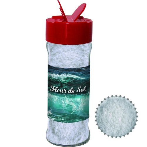 Sea salt flakes, ca. 40g, spice shaker with label
