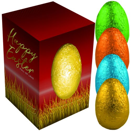 giant chocolate easter egg, ca. 25g, folding box