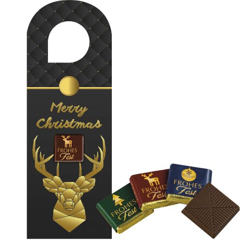 chocolate naps, ca. 5g, express doorhaenger with print