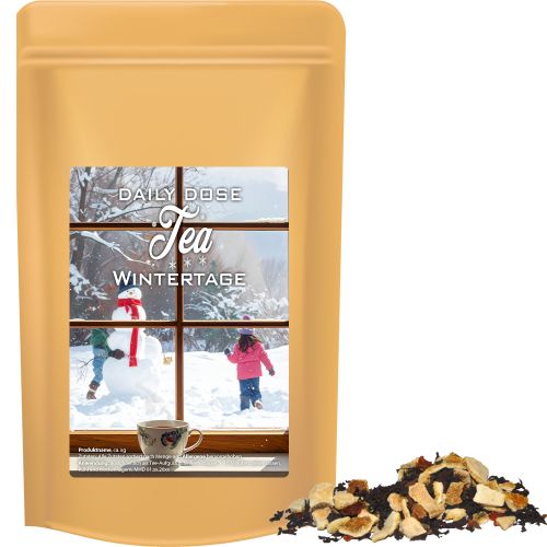 Winter days tea, ca. 55g, midi stand up pouch with label