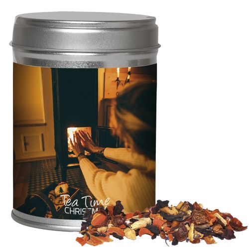 Fireplace tea, ca. 60g, dual tin with label