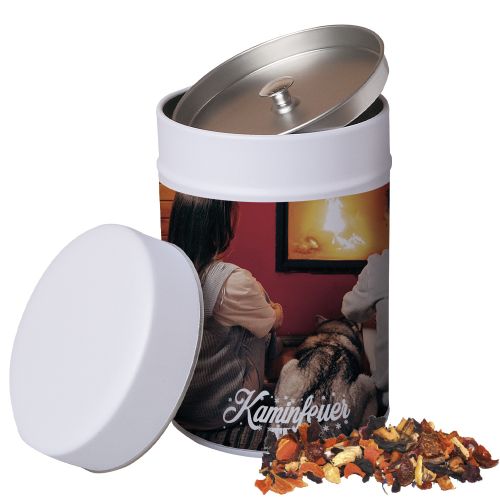 Fireplace tea, ca. 150g, metal tin maxi with label