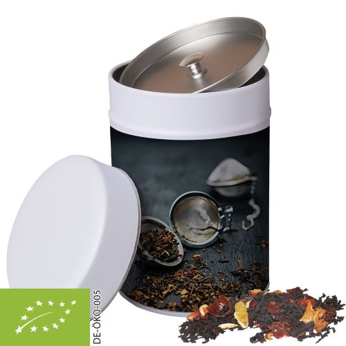 Organic Christmas black tea, ca. 125g, metal tin maxi with label
