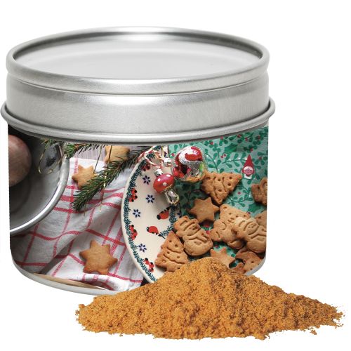 spice mix printen, ca. 70g, metal tin with window with label