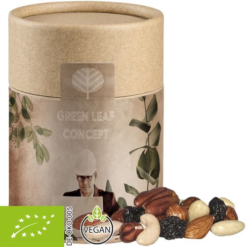 Organic trail mix, ca. 80g, cardboard can midi