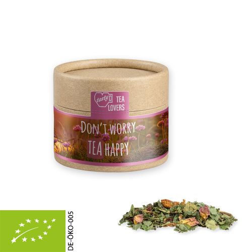 Organic herbal tea happiness, ca. 17g, cardboard can mini