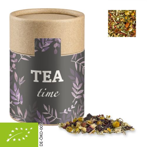 Organic herbal tea four seasons, ca. 25g, cardboard can midi