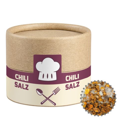 Chili salt, ca. 30g, cardboard can mini