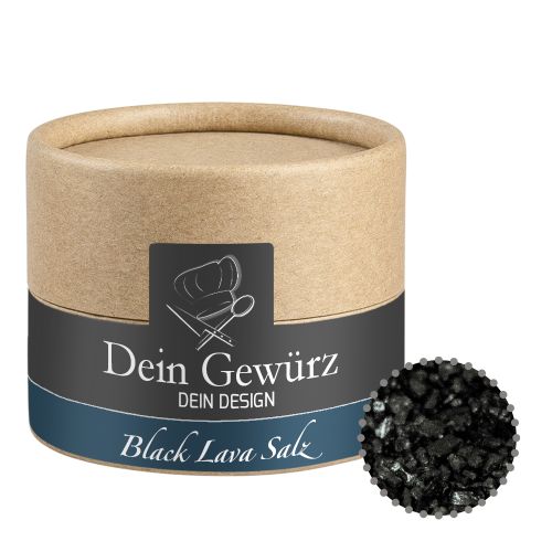 Black lava salt, ca. 75g, cardboard can mini