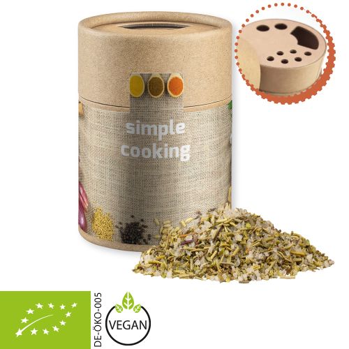 Organic herb salt, ca. 80g, cardboard shaker