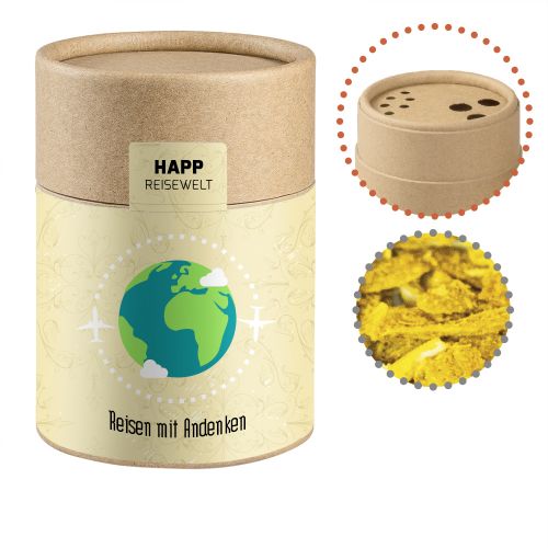 Nasi goreng, ca. 50g, biodegradable eco cardboard shaker with label