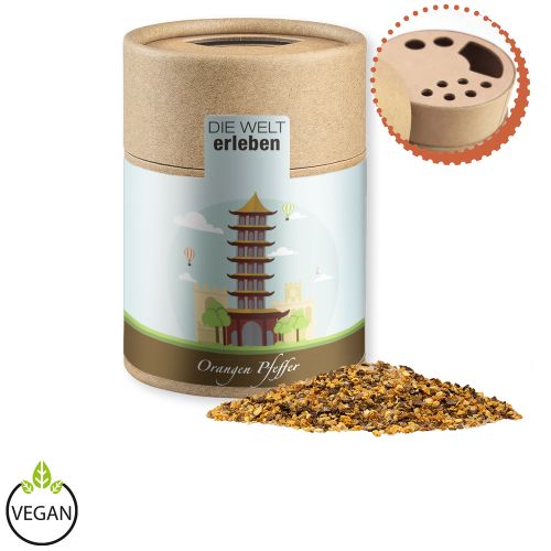 Orange pepper, ca. 75g, cardboard shaker