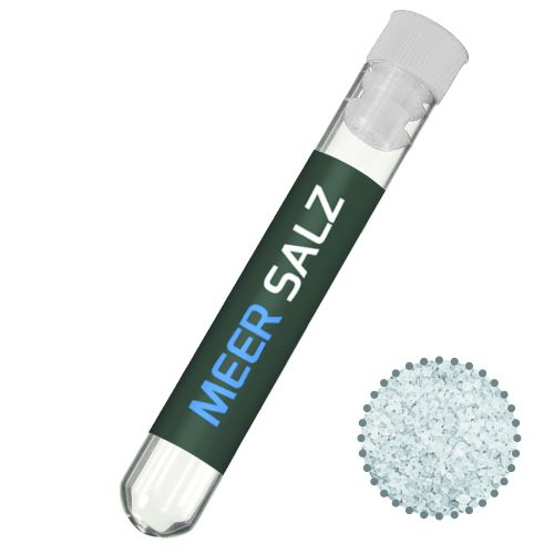 Sea salt, ca. 12g, test tube with label