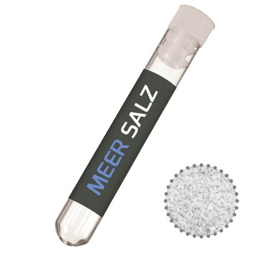 Sea salt, ca. 12g, test tube with label