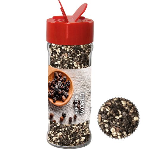 Pepper crushed, ca. 45g, spice shaker with label
