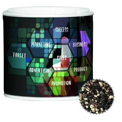 Pepper crushed, ca. 20g, cardboard spice shaker with label
