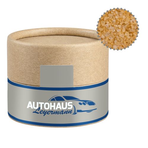 Smoke salt coarse, ca. 75g, biodegradable eco cardboard can mini with label