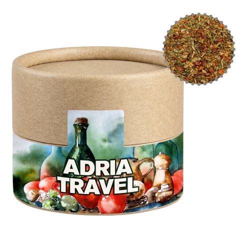 Mediterranean veggie mix, ca. 28g, biodegradable eco cardboard can mini with label