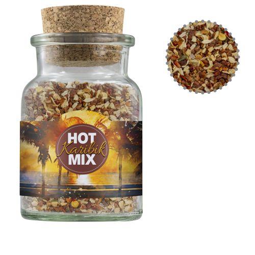 HOT caribbean mix, ca. 60g, cork glass with label