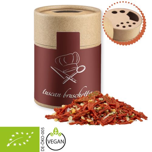 Organic tuscan bruschetta, ca. 50g, cardboard shaker
