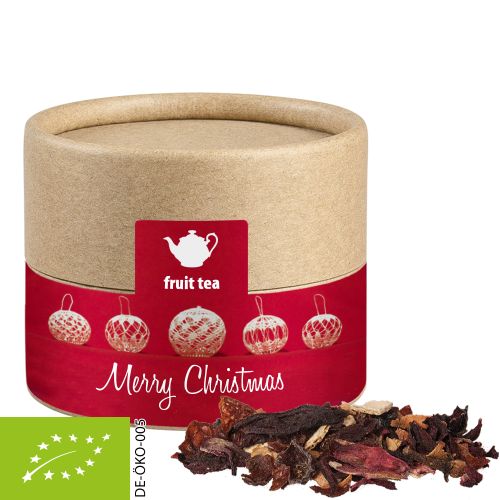 Organic Christmas fruit tea, ca. 25g, cardboard can mini