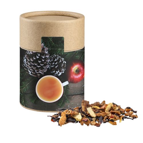Grandmas baked apple tea, ca. 60g, biodegradable eco cardboard can midi with label
