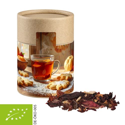 Organic Christmas fruit tea, ca. 60g, cardboard can midi