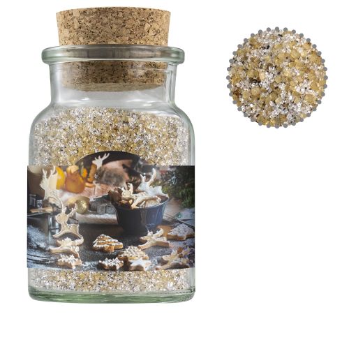 Vanilla sugar, ca. 150g, cork glass with label