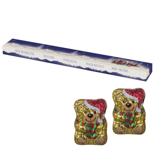 chocolate Christmas bear, ca. 60g, present-bar