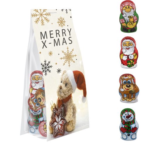 Chocolate Christmas mix, ca. 40g, express pouch with promotional flyer