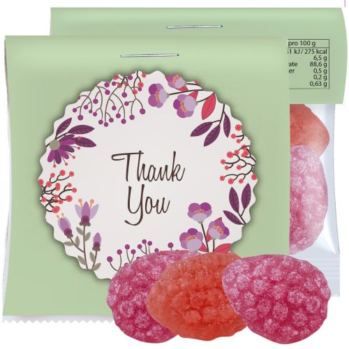 Strawberry chili candy, ca. 17g, express midi bag with promotional flyer