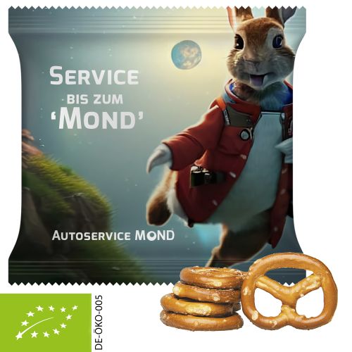 Organic mini pretzels (vegan), ca. 30g, maxi bag