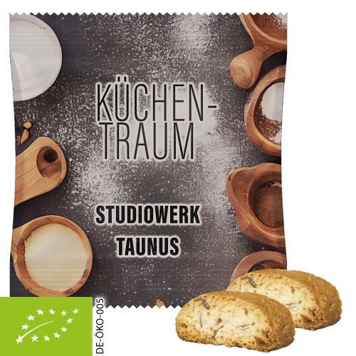 Organic cantuccini (vegan), ca. 25g, maxi bag
