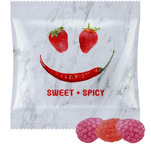 Strawberry chili candy, ca. 17g, midi bag
