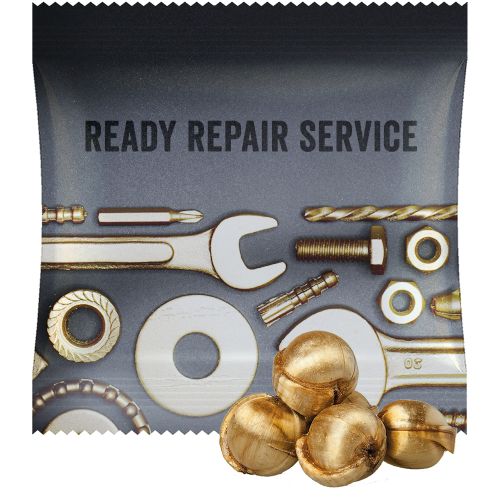 Golden nuts candy (vegan), ca. 17g, midi bag