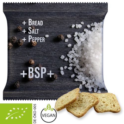 Organic bread chips salt and pepper (vegan), ca. 20g, maxi bag