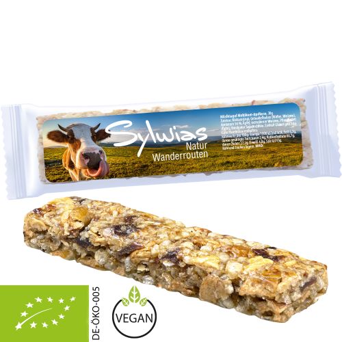 Organic cereal bar apricot (vegan), 30g, express flowpack with label